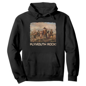 Plymouth Rock Hoodie Mayflower Pilgrims Thanksgiving History TS11 Black Print Your Wear