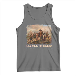 Plymouth Rock Tank Top Mayflower Pilgrims Thanksgiving History TS11 Black Heather Print Your Wear