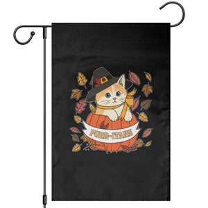 Funny Thanksgiving Cat Lover Garden Flag Purritans Pilgrim Puritans Hat TS11 Black Print Your Wear