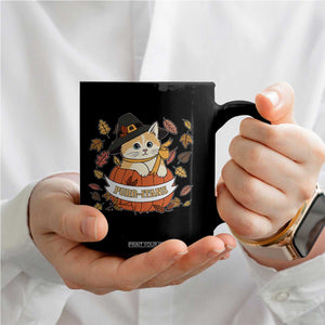Funny Thanksgiving Cat Lover Coffee Mug Purritans Pilgrim Puritans Hat TS11 Print Your Wear