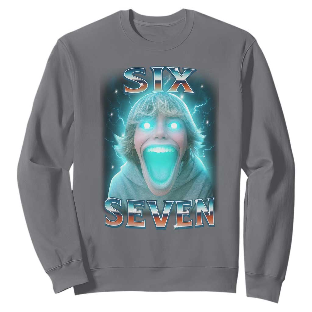 Funny Six Seven The Mason 67 Kid Gen Alpha Meme Sweatshirt TS11 Charcoal Print Your Wear