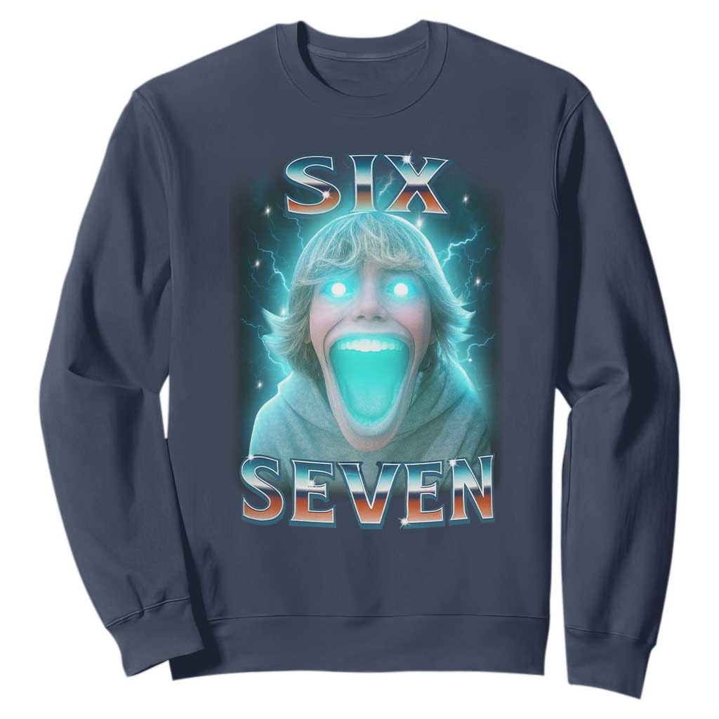 Funny Six Seven The Mason 67 Kid Gen Alpha Meme Sweatshirt TS11 Navy Print Your Wear
