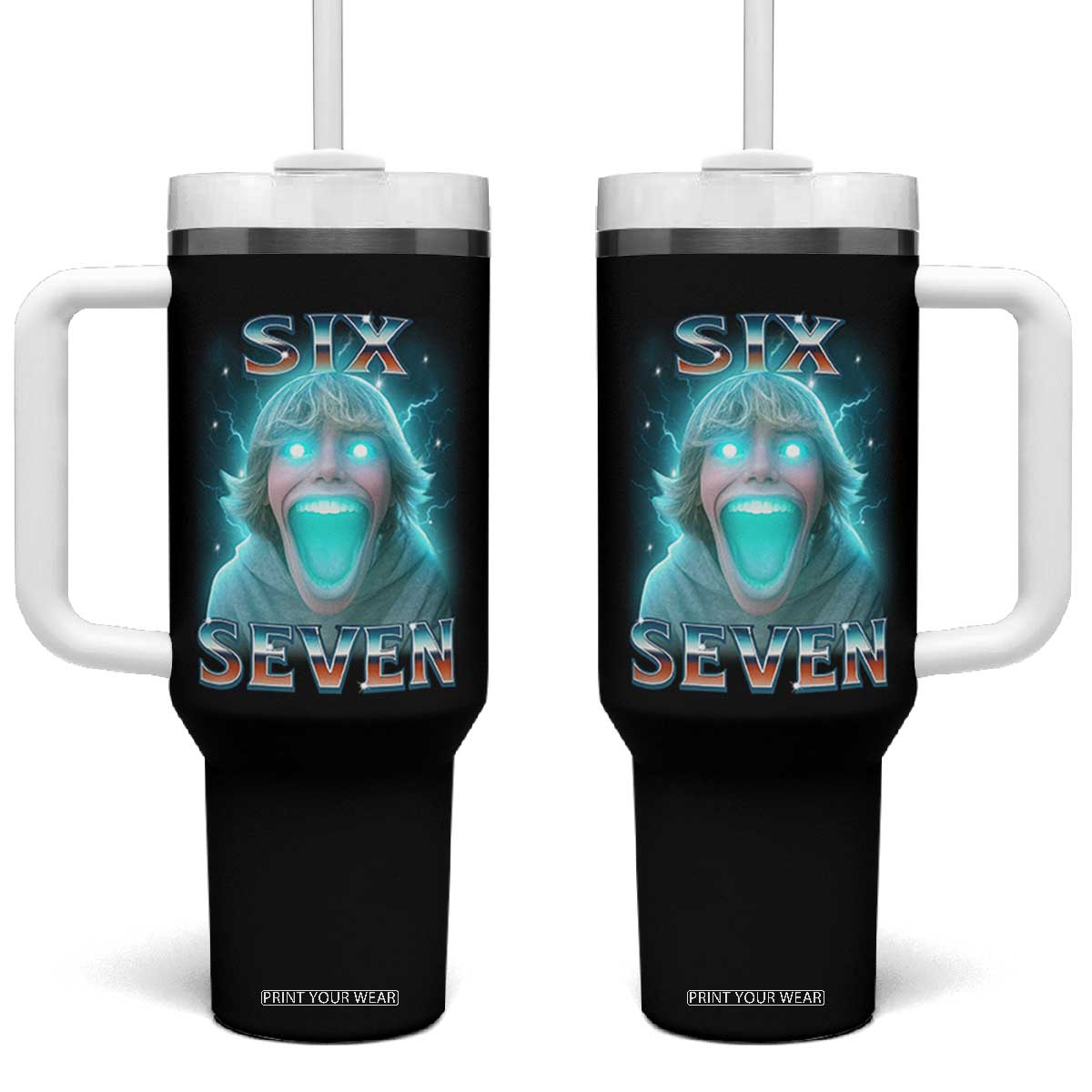 Funny Six Seven The Mason 67 Kid Gen Alpha Meme Tumbler With Handle TS11 One Size: 40 oz Black Print Your Wear