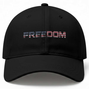 Freedom Patriotic Motivational Quote American Flag Baseball Cap TS11 Print Your Wear