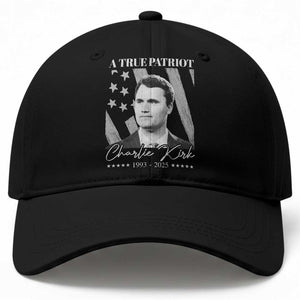 A True Patriot Charlie Kirk Baseball Cap Vintage American Flag TS11 Print Your Wear