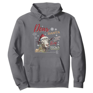 Funny Yule Hoodie Dear Santa Just Bring Goats Krampus TS11 Charcoal Print Your Wear