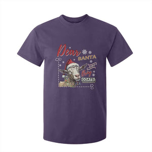 Funny Yule T Shirt For Kid Dear Santa Just Bring Goats Krampus TS11 Purple Print Your Wear