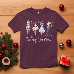 Merry Christmas Nutcracker Ballerina Mouseking T Shirt TS11 Maroon Print Your Wear