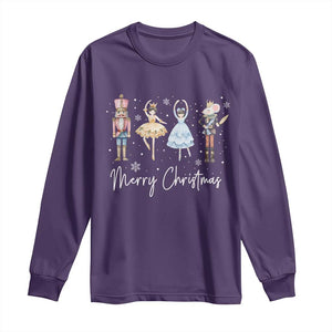 Merry Christmas Nutcracker Ballerina Mouseking Long Sleeve Shirt TS11 Purple Print Your Wear