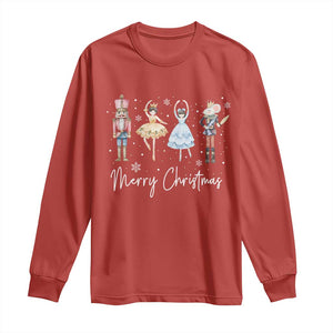 Merry Christmas Nutcracker Ballerina Mouseking Long Sleeve Shirt TS11 Red Print Your Wear