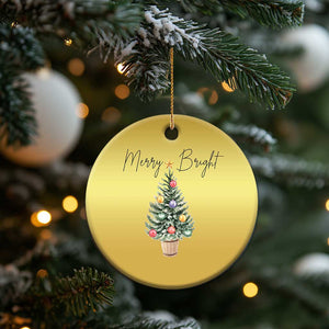 Xmas Christmas Ornament Merry And Bright Retro Xmas Tree TS11 Print Your Wear