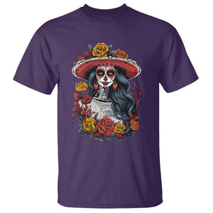 Day Of The Dead T Shirt La Catrina De Los Muertos Sugar Skull TS11 Purple Print Your Wear