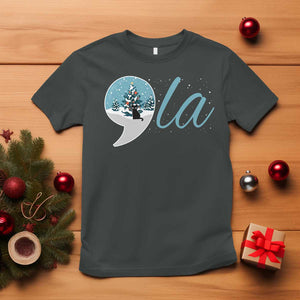 Funny Harris Christmas T Shirt Comma La Kamala Snowglobe Black Cat Xmas TS11 Dark Heather Print Your Wear