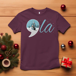 Funny Harris Christmas T Shirt Comma La Kamala Snowglobe Black Cat Xmas TS11 Maroon Print Your Wear