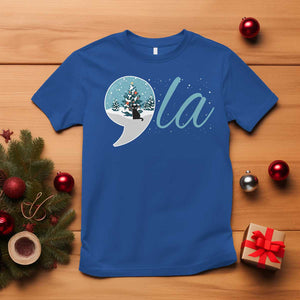 Funny Harris Christmas T Shirt Comma La Kamala Snowglobe Black Cat Xmas TS11 Royal Blue Print Your Wear