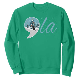 Funny Harris Christmas Sweatshirt Comma La Kamala Snowglobe Black Cat Xmas TS11 Irish Green Print Your Wear