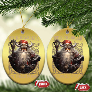 Viking Xmas Christmas Ornament Deck Valhalla With Skulls Of Glory Santa Yule TS11 Oval Gold Print Your Wear