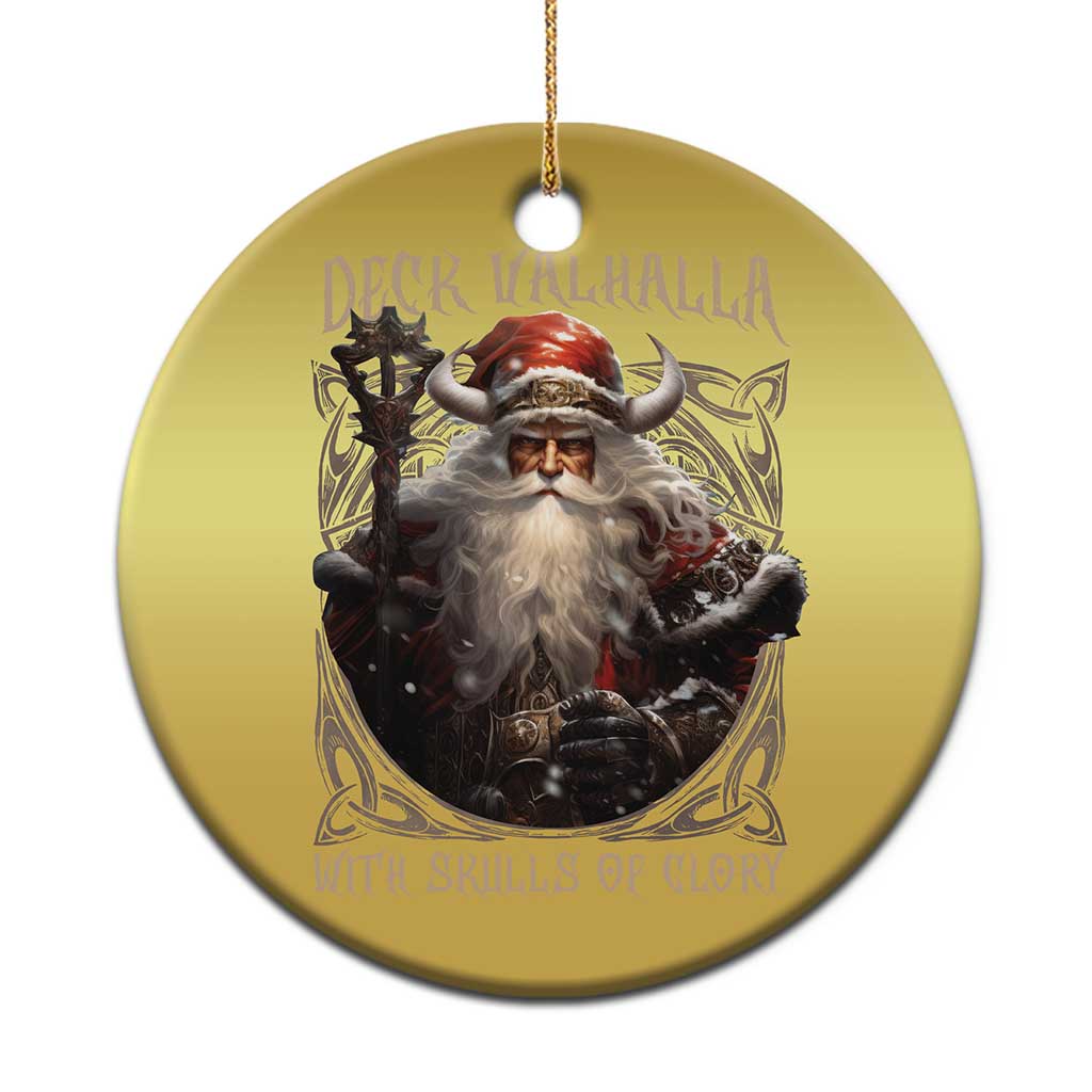 Viking Xmas Christmas Ornament Deck Valhalla With Skulls Of Glory Santa Yule TS11 Print Your Wear