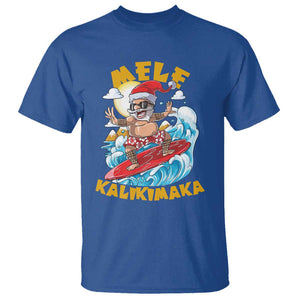 Christmas In Hawaii T Shirt Mele Kalikimaka Surfing Santa Kakau Tattoo TS11 Royal Blue Print Your Wear