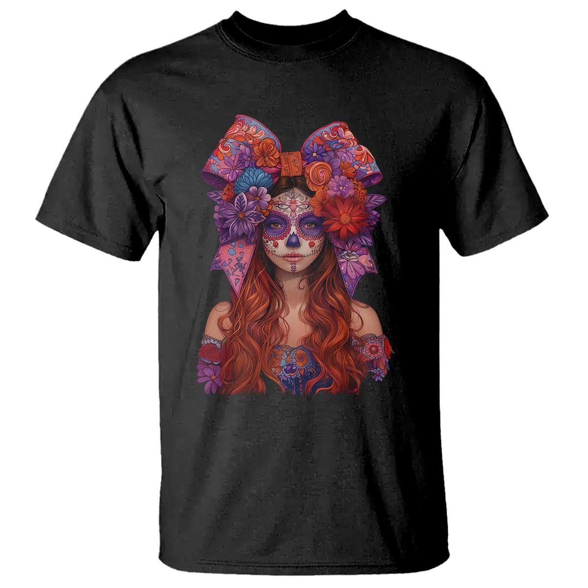 Day Of The Dead T Shirt La Catrina Coquette Calaca Face Painting TS11 Black Print Your Wear