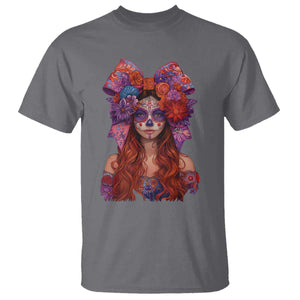 Day Of The Dead T Shirt La Catrina Coquette Calaca Face Painting TS11 Charcoal Print Your Wear