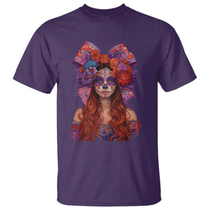 Day Of The Dead T Shirt La Catrina Coquette Calaca Face Painting TS11 Purple Print Your Wear