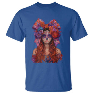 Day Of The Dead T Shirt La Catrina Coquette Calaca Face Painting TS11 Royal Blue Print Your Wear