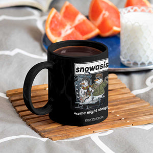 Snowasis Some Might Sleigh Coffee Mug Funny Christmas Snowmen Rock Band TS11 Print Your Wear