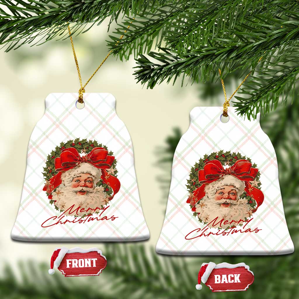 Merry Christmas Vintage Retro Santa Claus Coquette Ceramic Ornament TS11 Print Your Wear