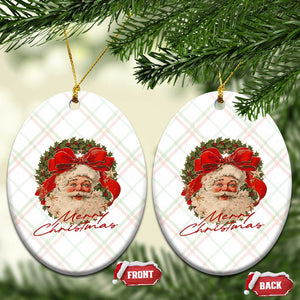 Merry Christmas Vintage Retro Santa Claus Coquette Ceramic Ornament TS11 Print Your Wear