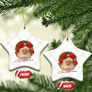 Merry Christmas Vintage Retro Santa Claus Coquette Ceramic Ornament TS11 Print Your Wear