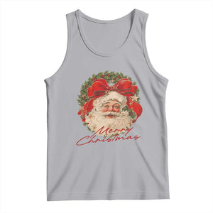 Merry Christmas Vintage Retro Santa Claus Coquette Tank Top TS11 Athletic Heather Print Your Wear