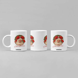 Merry Christmas Vintage Retro Santa Claus Coquette Coffee Mug TS11 Print Your Wear