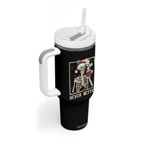 Funny Christmas Never Better Tumbler With Handle Skeleton Drinking Coffee TS11 Print Your Wear