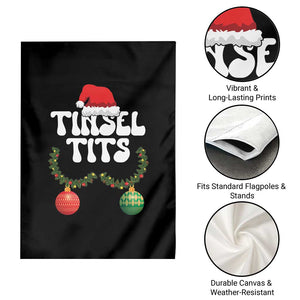 Christmas Tinsel Tits Garden Flag Funny Xmas Couple Matching TS11 Print Your Wear