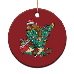 Funny Santa Bigfoot Xmas Tree Christmas Ornament TS11 Print Your Wear