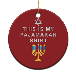 Hanukkah Christmas Ornament This Is My Pajamakah Shirt Chanukah Jewish Menorah TS11 Print Your Wear