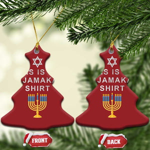 Hanukkah Christmas Ornament This Is My Pajamakah Shirt Chanukah Jewish Menorah TS11 Christmas Tree Red Print Your Wear