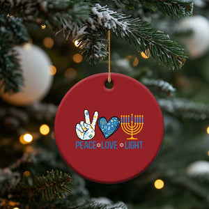 Hanukkah Christmas Ornament Peace Love Light Chanukah Jewish David Star TS11 Print Your Wear