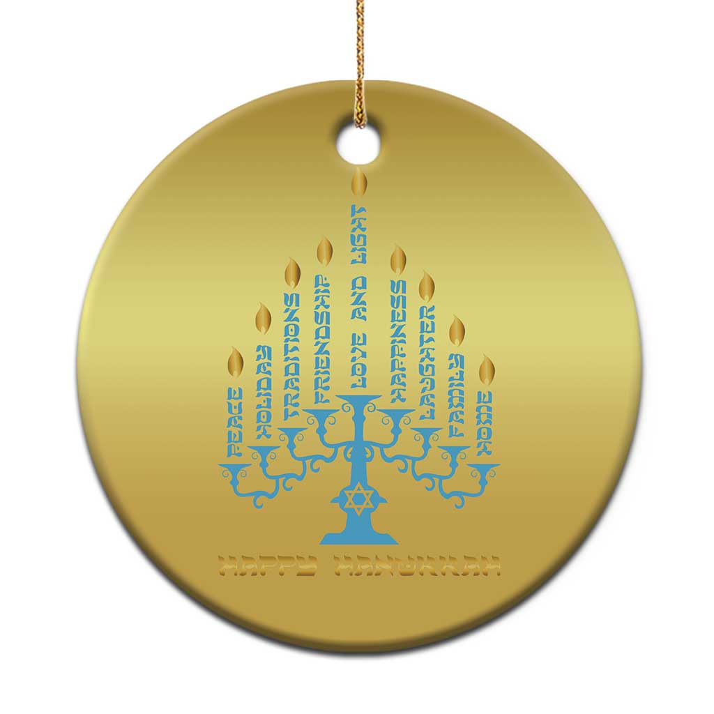 Happy Hanukkah Menorah Chanukah Jewish Holiday Christmas Ornament TS11 Print Your Wear