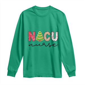 Funny NICU Labor Delivery Nurse Christmas Christmas Tree Long Sleeve Shirt TS11 Irish Green Print Your Wear