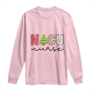 Funny NICU Labor Delivery Nurse Christmas Christmas Tree Long Sleeve Shirt TS11 Light Pink Print Your Wear