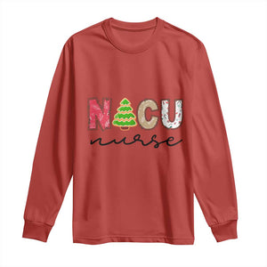 Funny NICU Labor Delivery Nurse Christmas Christmas Tree Long Sleeve Shirt TS11 Red Print Your Wear