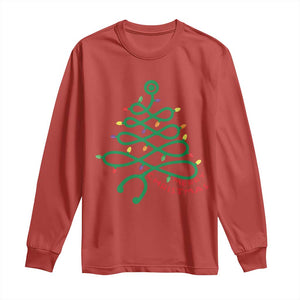 Funny Merry Christmas Nurse Long Sleeve Shirt Stethoscope Xmas Tree TS11 Red Print Your Wear