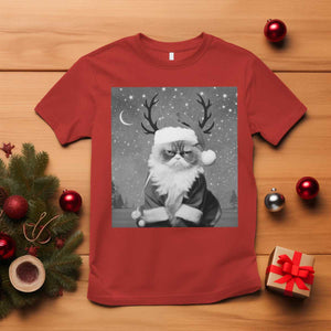 Funny Christmas Santa Grumpy Cat T Shirt TS11 Red Print Your Wear