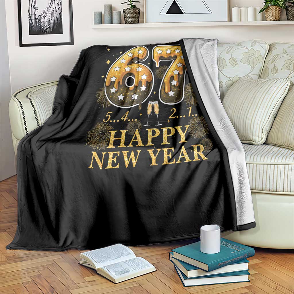 Funny 67 New Years Eve Throw Blanket Countdown New Year Party 2026 Six Seven Meme TS11 Print Your Wear