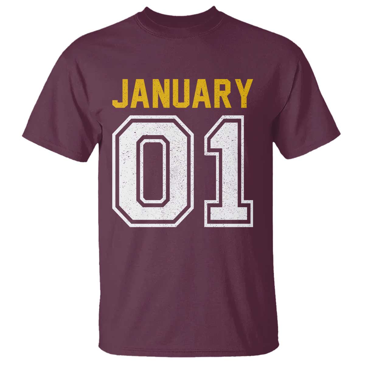 Funny January 01 New Years Eve Party T Shirt TS11 Maroon Print Your Wear