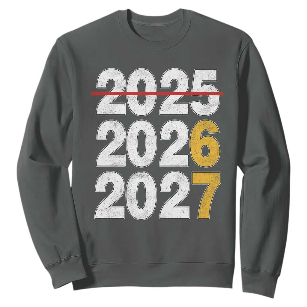 Funny 67 New Year Sweatshirt Happy New Year 2026 2027 Six Seven Meme TS11 Dark Heather Print Your Wear