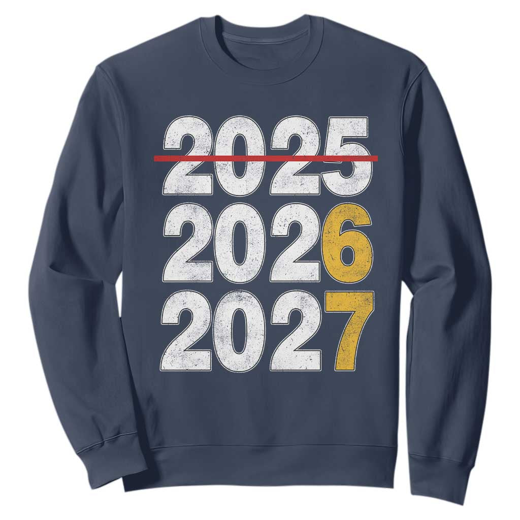 Funny 67 New Year Sweatshirt Happy New Year 2026 2027 Six Seven Meme TS11 Navy Print Your Wear