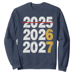 Funny 67 New Year Sweatshirt Happy New Year 2026 2027 Six Seven Meme TS11 Navy Print Your Wear